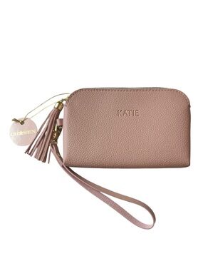 🤑 5/$25 CHOSEN Katie Blush Pink Leather Wristlet Clutch NWT